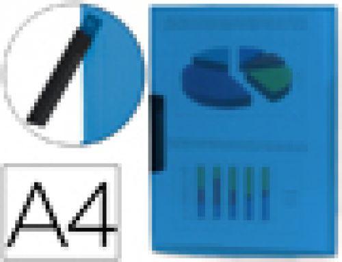 Bolsa dossier liderpapel com clip lateral din a4 azul 30 folhas , Liderpapel , 23006 , 4710581354824